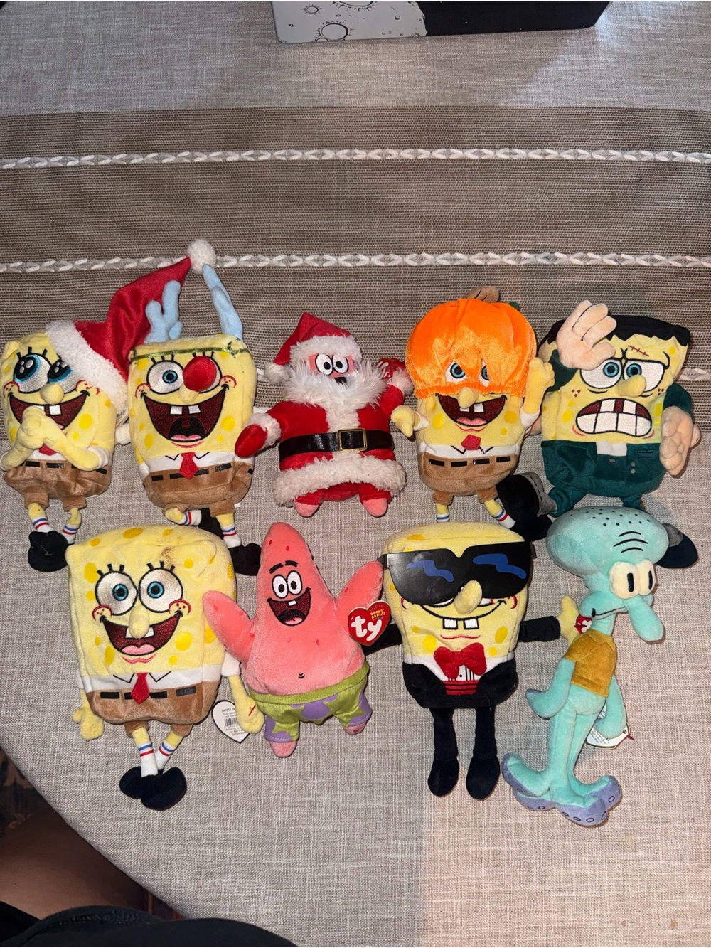 TY Beanie Baby SpongeBob lot- 9 piece- Original Tags- Retired